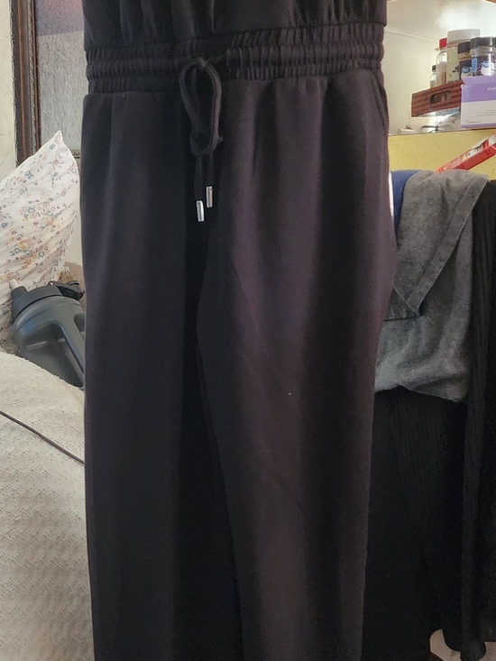 Scoop Pants - Black Women's Drawstring Jumpsuit - Casual Relaxed Fit